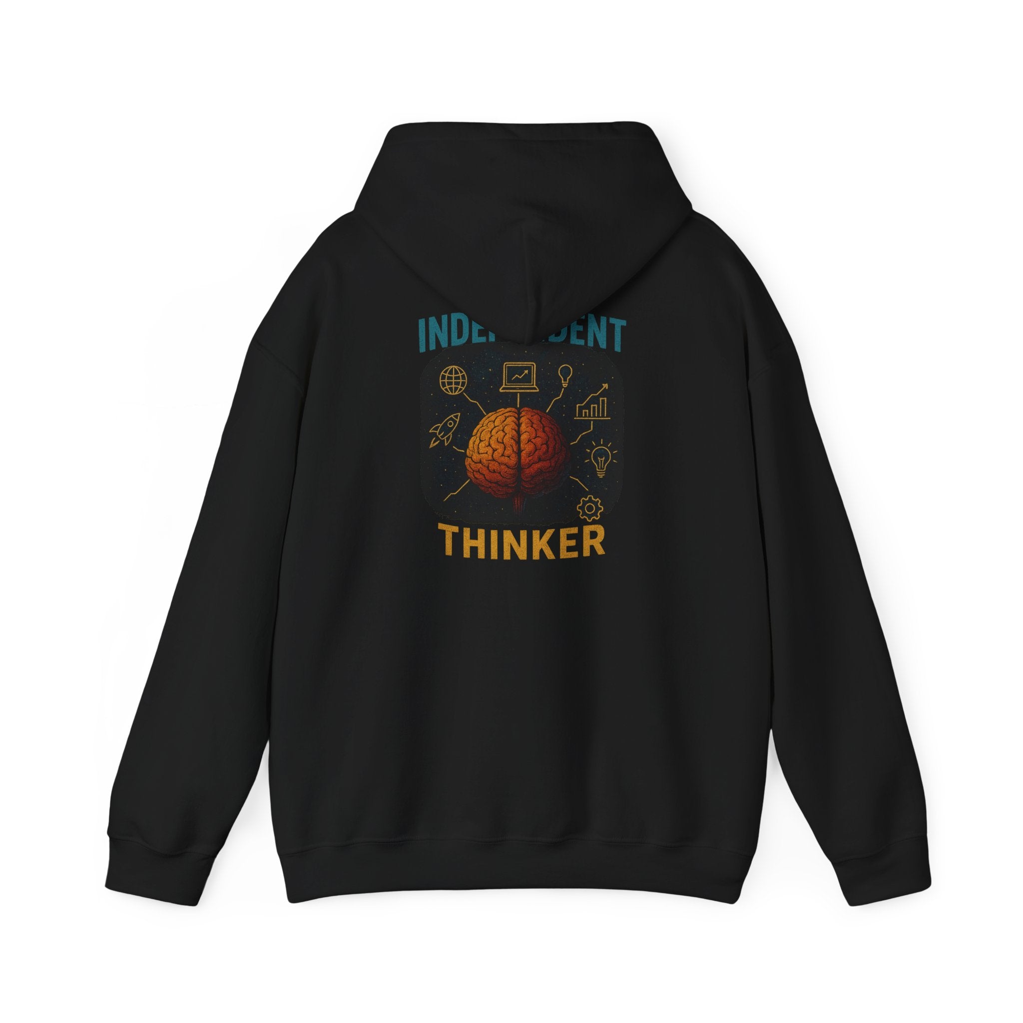 Independent Thinker Hoodie — Retro Brain Science Graphic Sweatshirt
