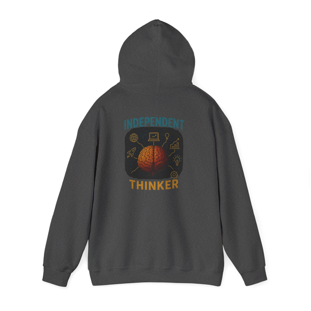 Independent Thinker Hoodie — Retro Brain Science Graphic Sweatshirt