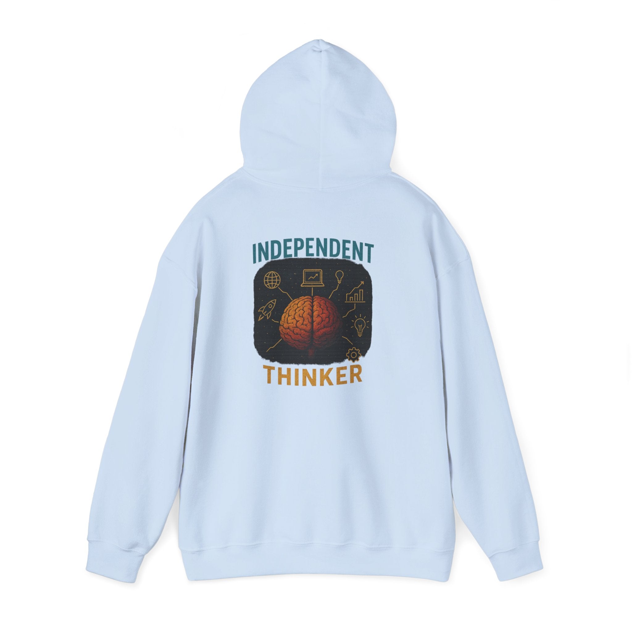 Independent Thinker Hoodie — Retro Brain Science Graphic Sweatshirt