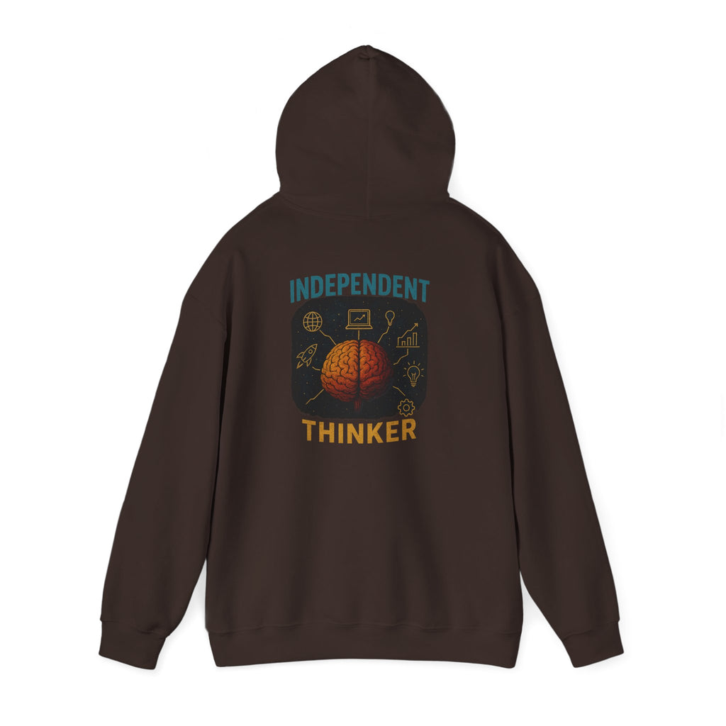 Independent Thinker Hoodie — Retro Brain Science Graphic Sweatshirt