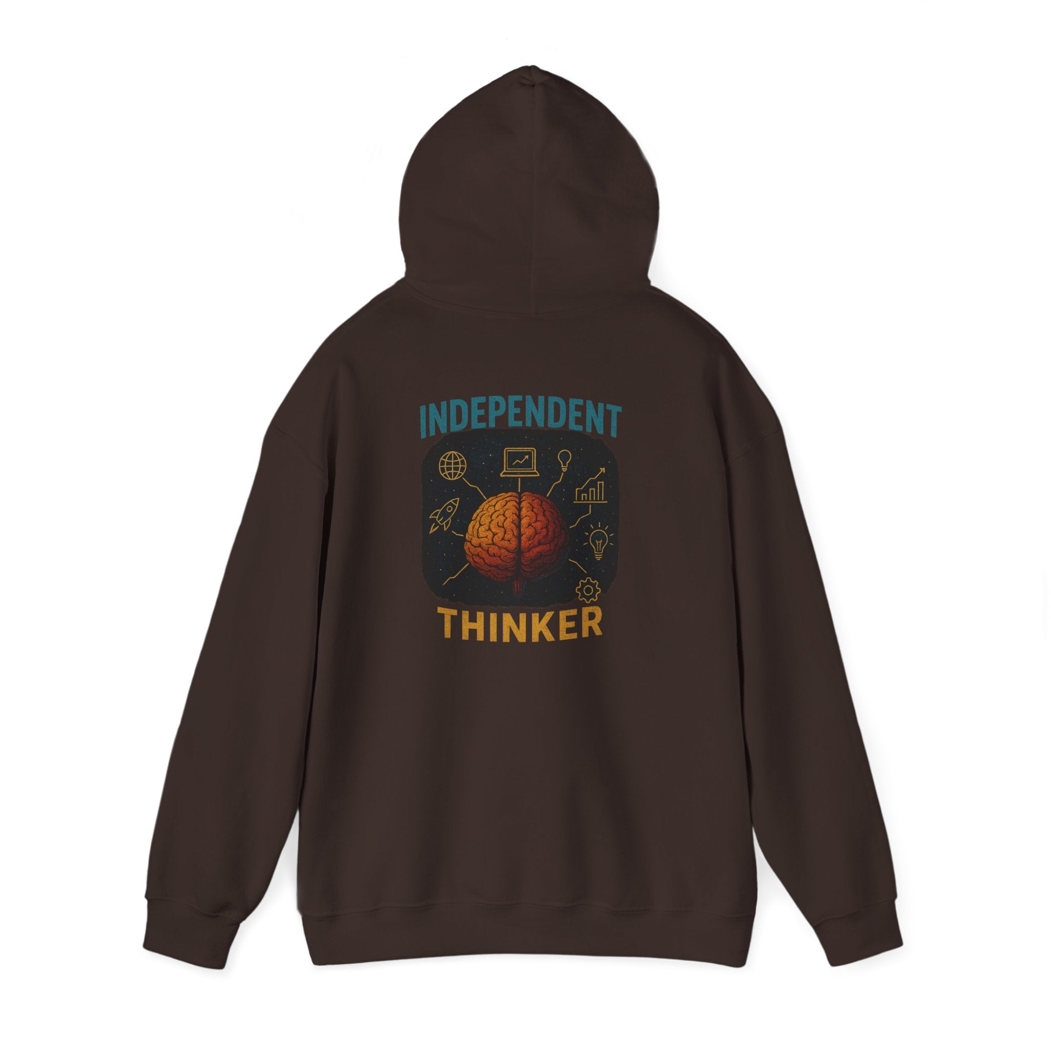 Independent Thinker Hoodie — Retro Brain Science Graphic Sweatshirt