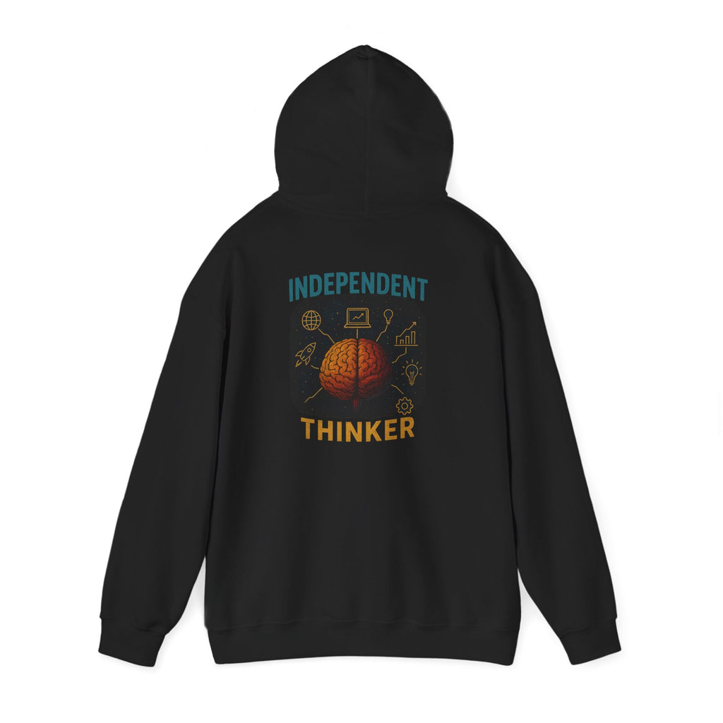 Independent Thinker Hoodie — Retro Brain Science Graphic Sweatshirt