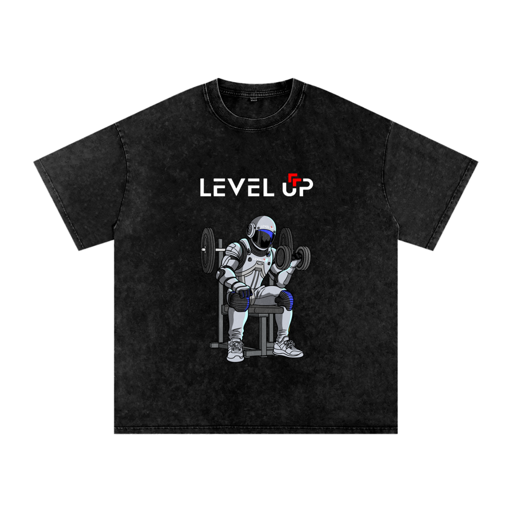 Snow Washed Oversized Cotton T-Shirt