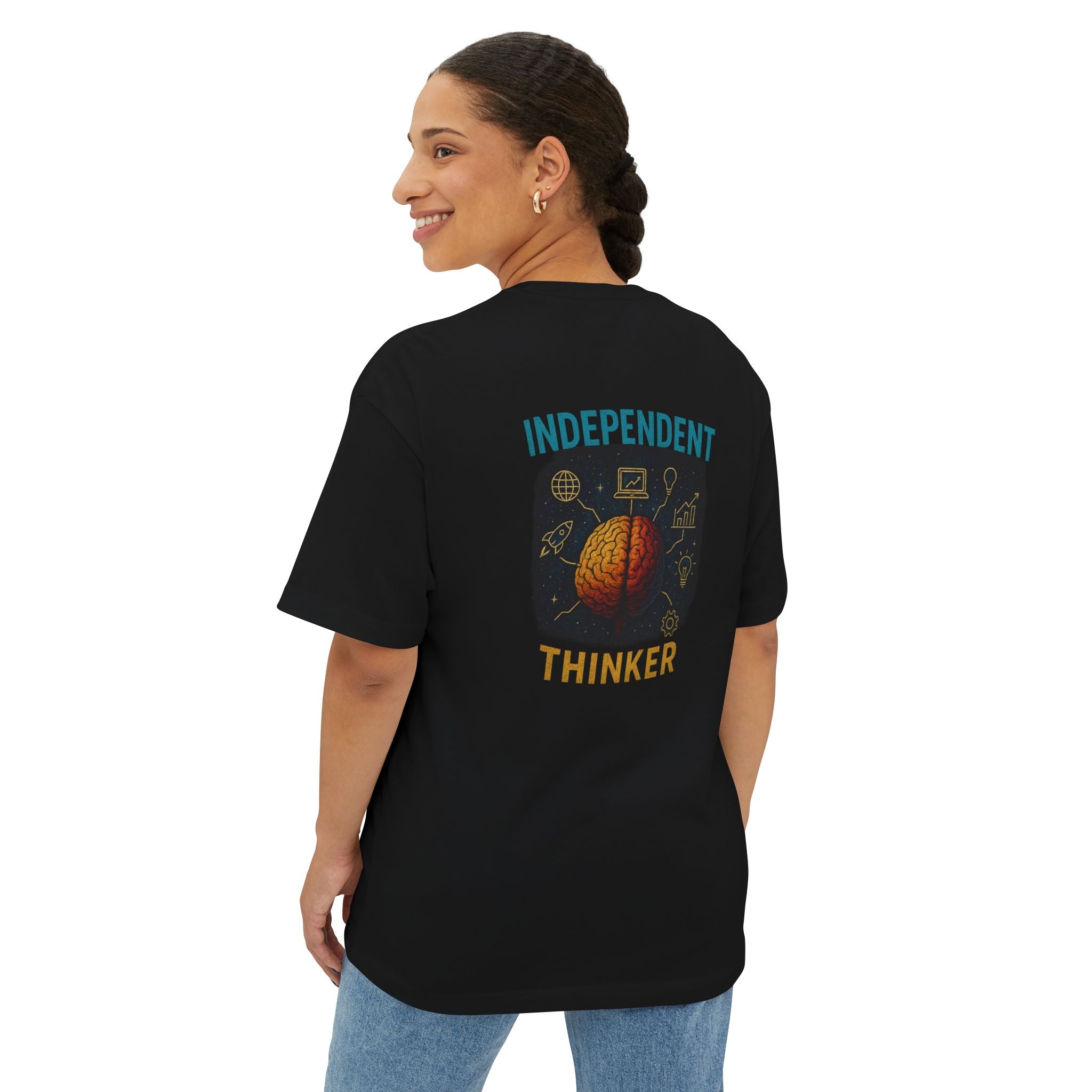 Independent Thinker Tee — “independent thinker is a road map to levelling up” Motivational Graphic Shirt