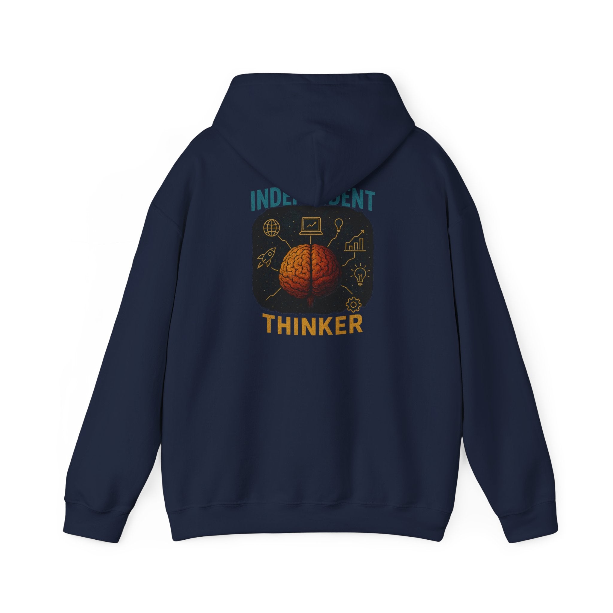 Independent Thinker Hoodie — Retro Brain Science Graphic Sweatshirt
