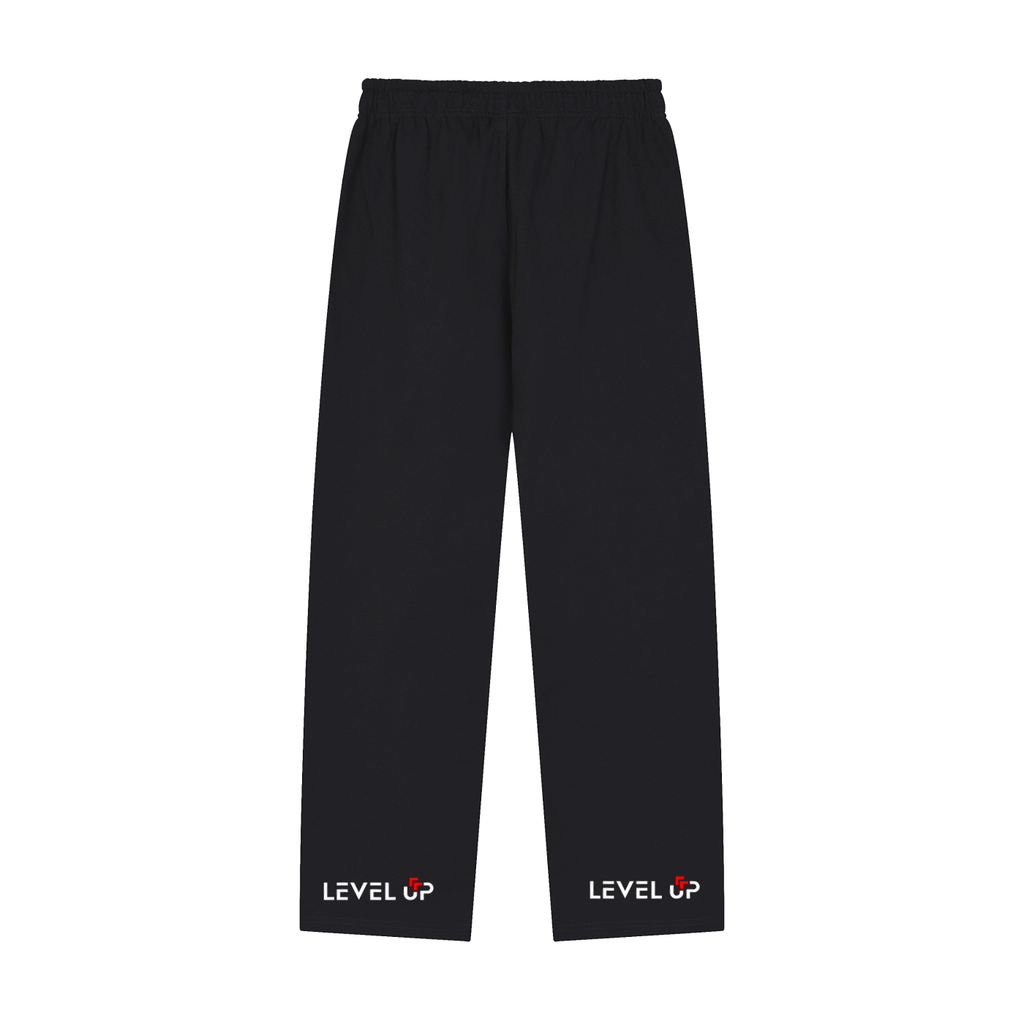 Solid Color Straight-Leg Sweatpants