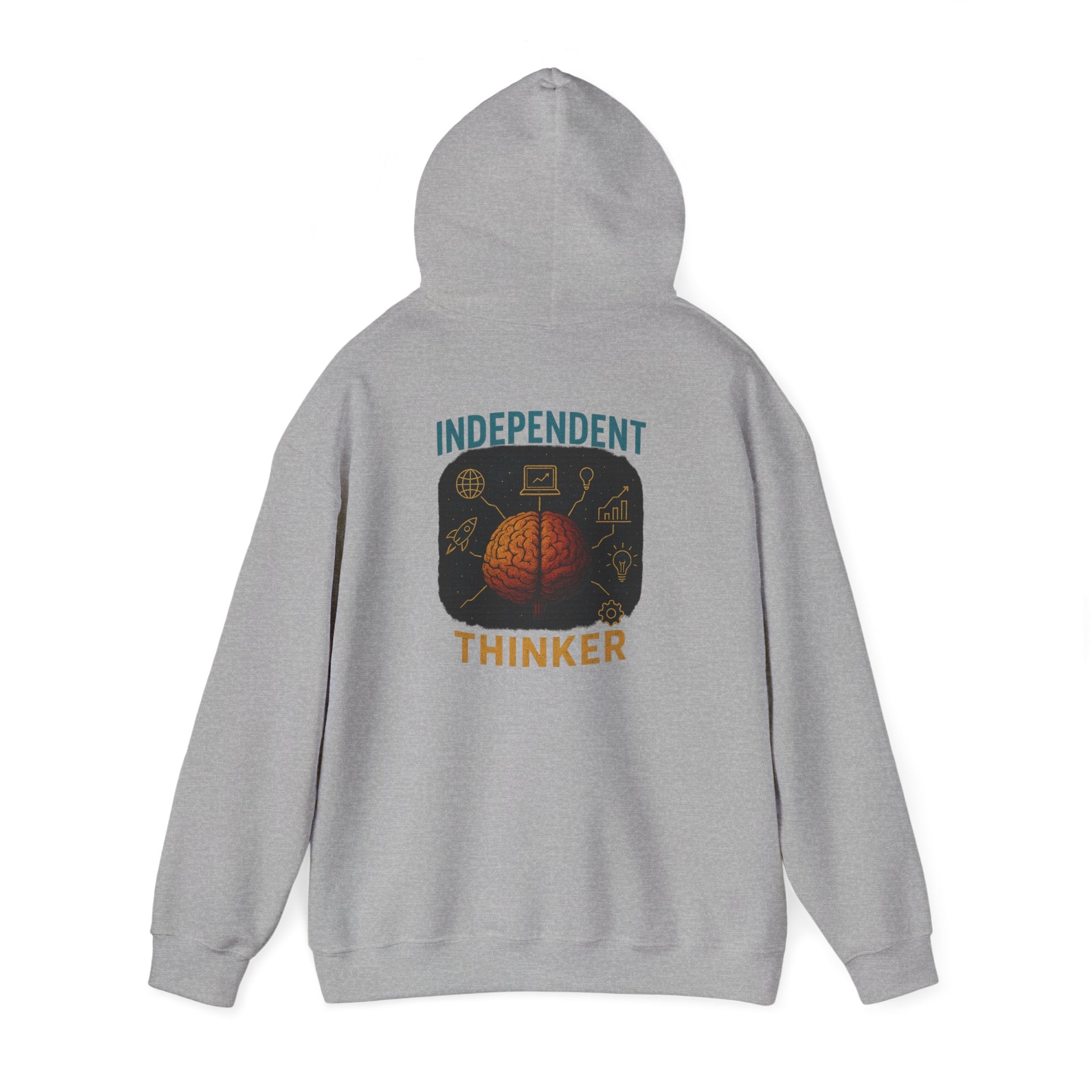 Independent Thinker Hoodie — Retro Brain Science Graphic Sweatshirt