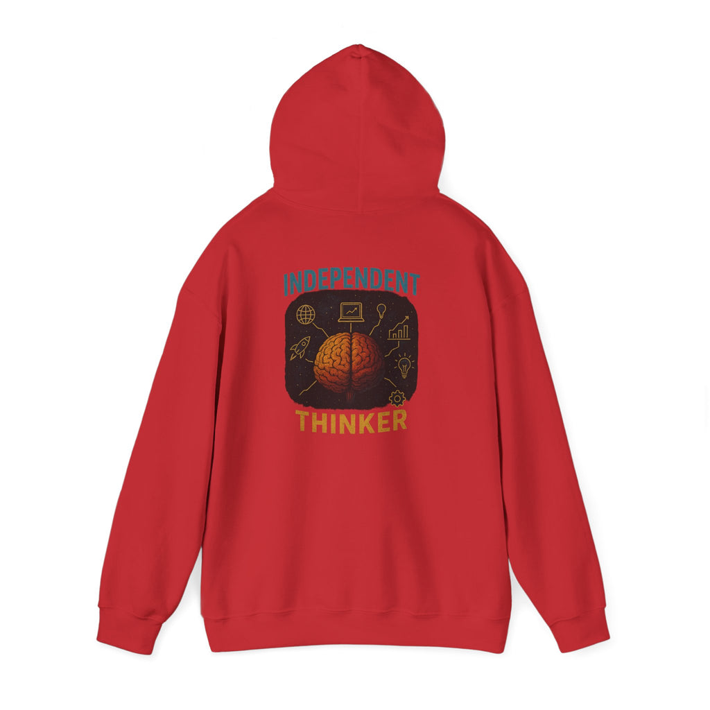 Independent Thinker Hoodie — Retro Brain Science Graphic Sweatshirt