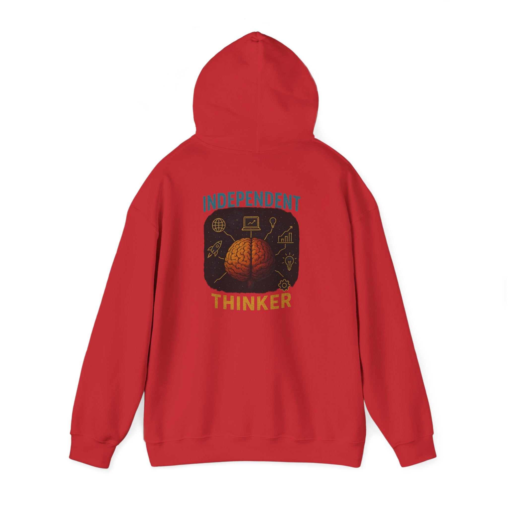 Independent Thinker Hoodie — Retro Brain Science Graphic Sweatshirt