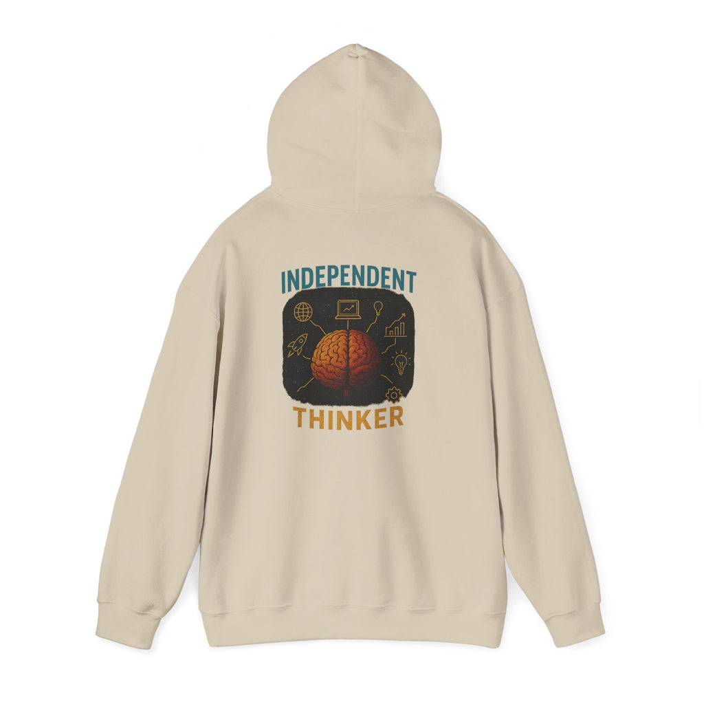Independent Thinker Hoodie — Retro Brain Science Graphic Sweatshirt