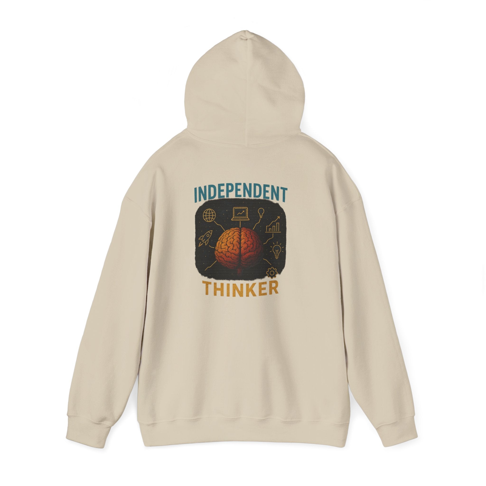 Independent Thinker Hoodie — Retro Brain Science Graphic Sweatshirt