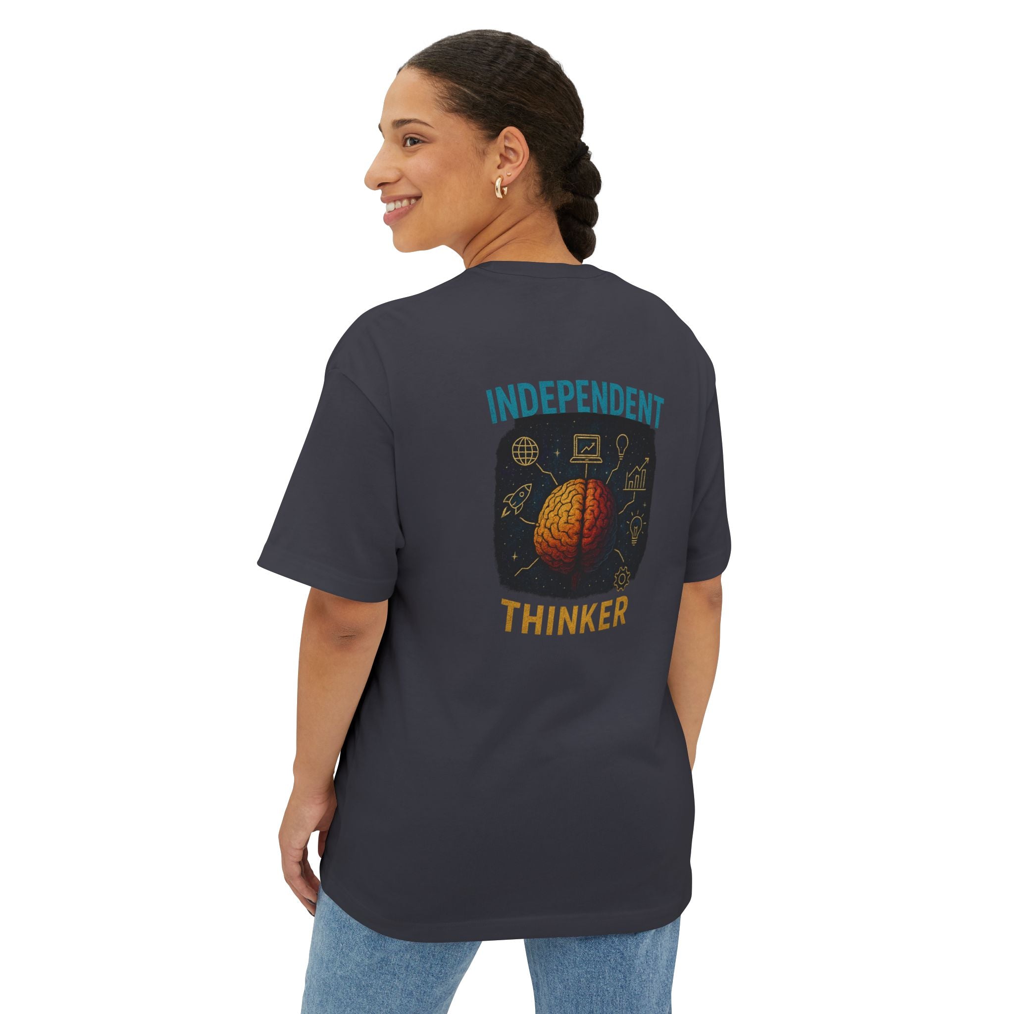 Independent Thinker Tee — “independent thinker is a road map to levelling up” Motivational Graphic Shirt