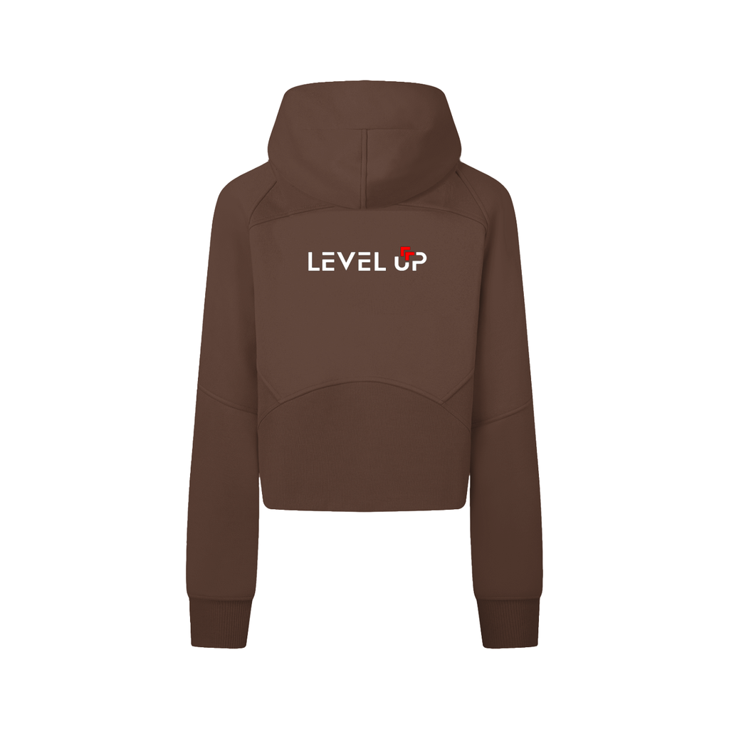 Cropped Zip-Through Hoodie