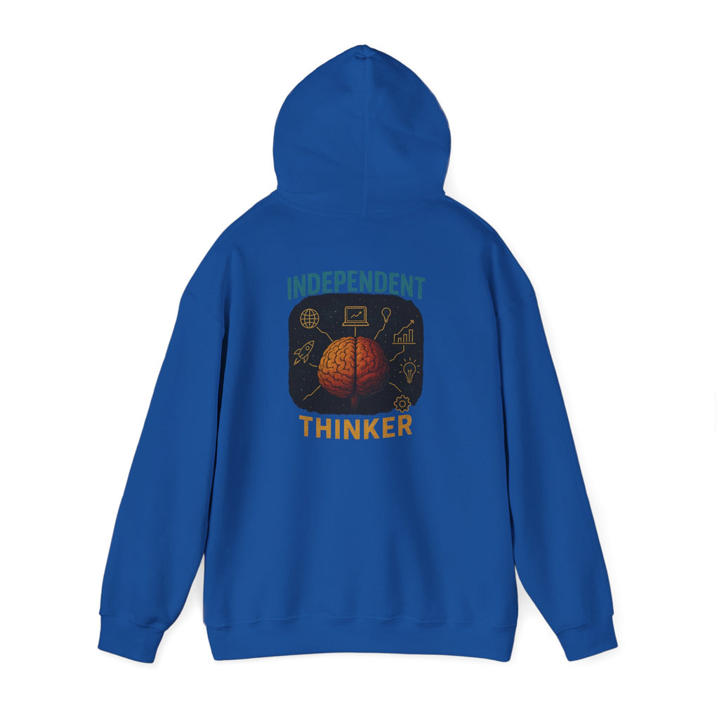 Independent Thinker Hoodie — Retro Brain Science Graphic Sweatshirt