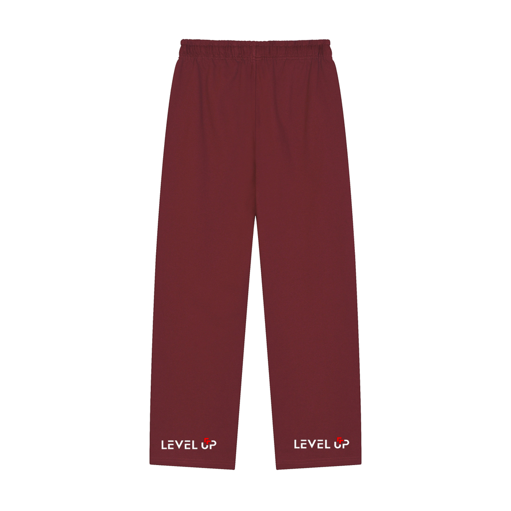 Solid Color Straight-Leg Sweatpants
