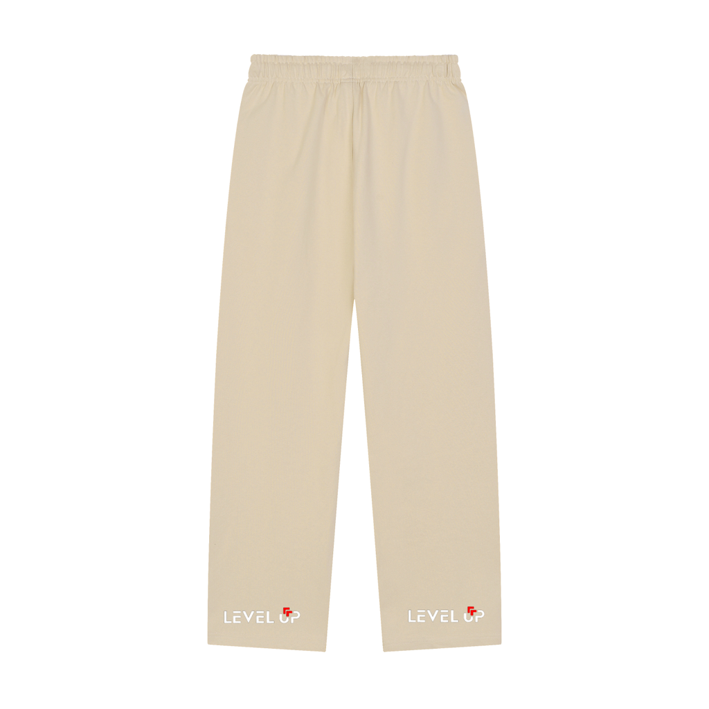 Solid Color Straight-Leg Sweatpants