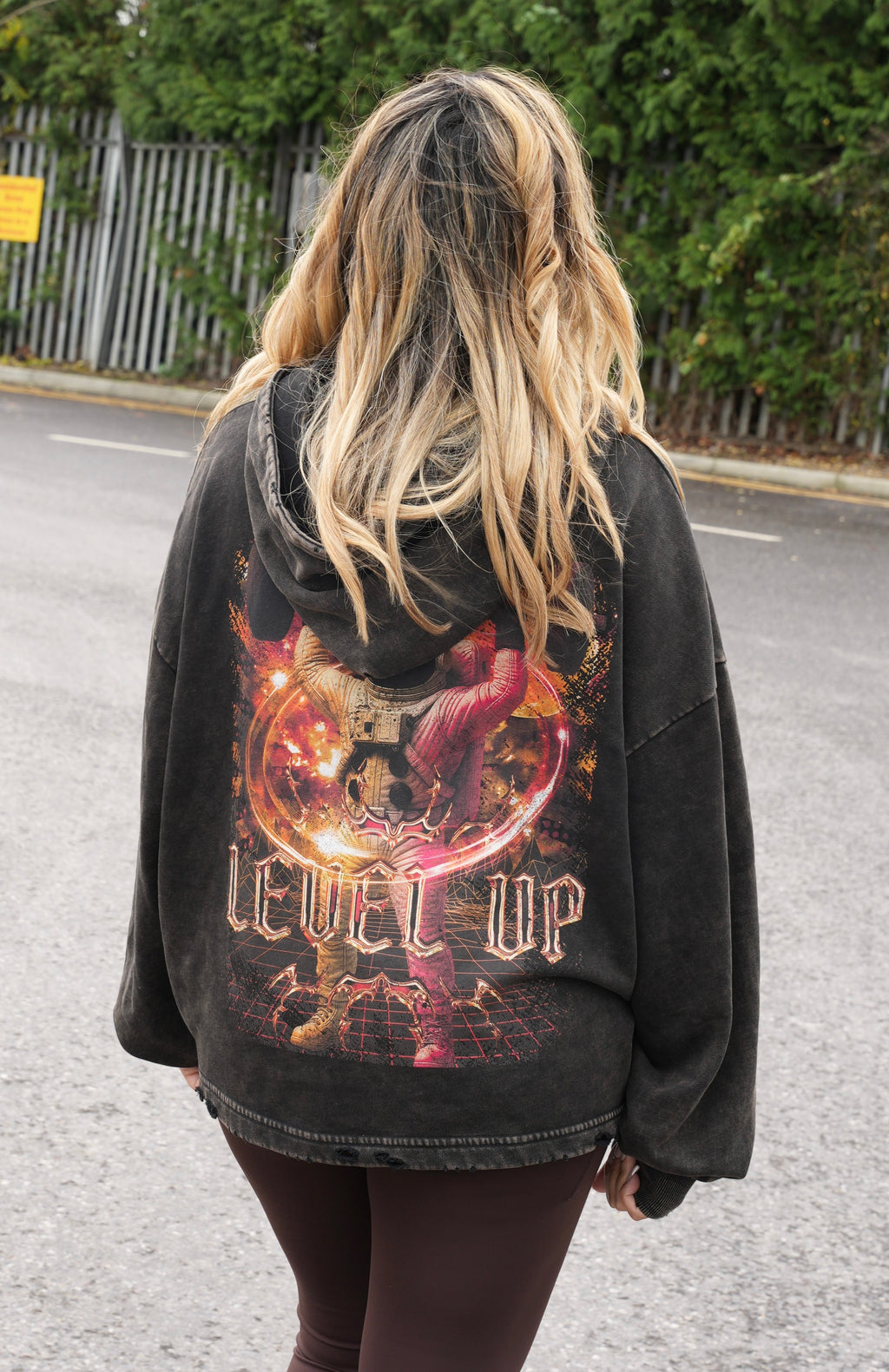 Snow Wash Oversized Hoodie