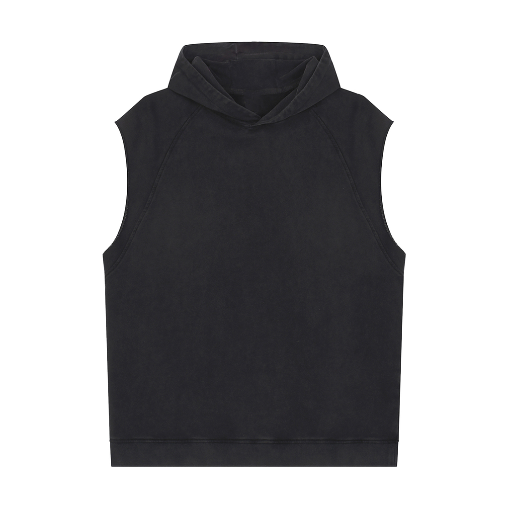 Snow Washed Sleeveless Hoodie