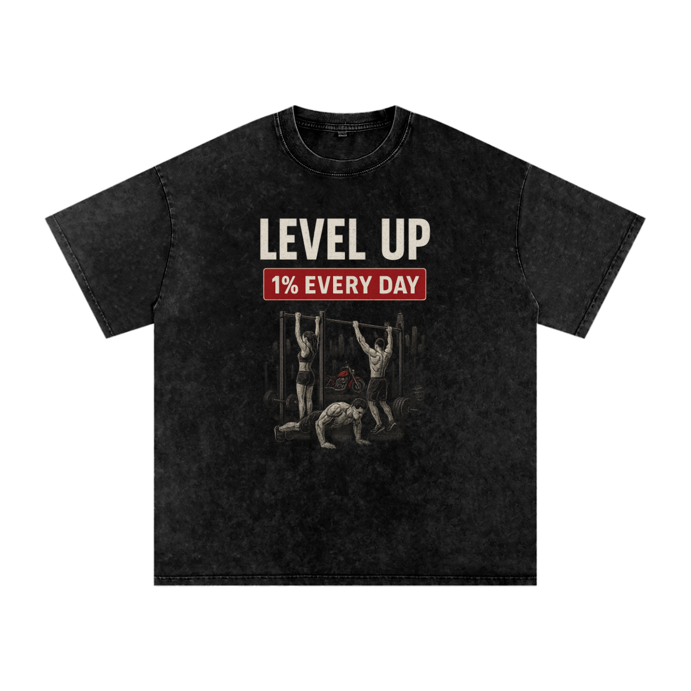 Snow Washed Oversized Cotton T-Shirt