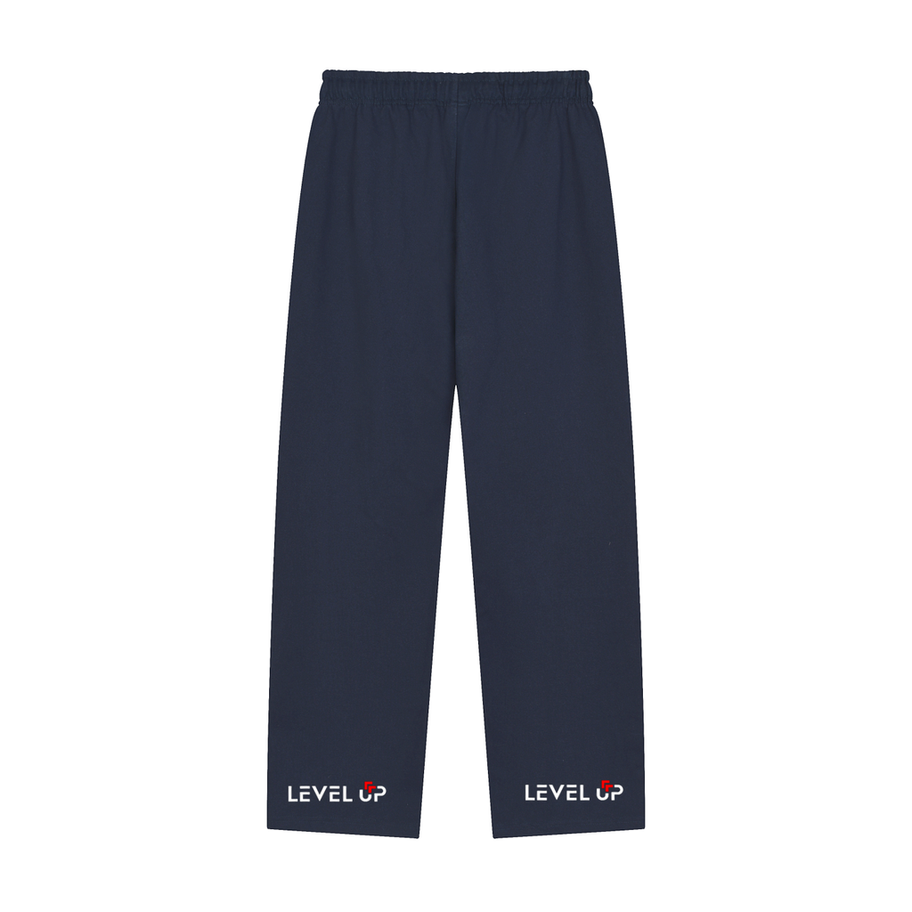 Solid Color Straight-Leg Sweatpants