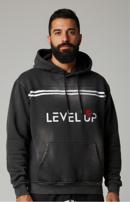 Sun Fade Contrast Tape Fleece Hoodie