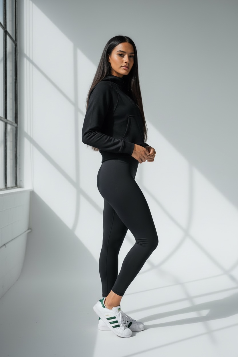 Cropped Half-Zip Hoodie