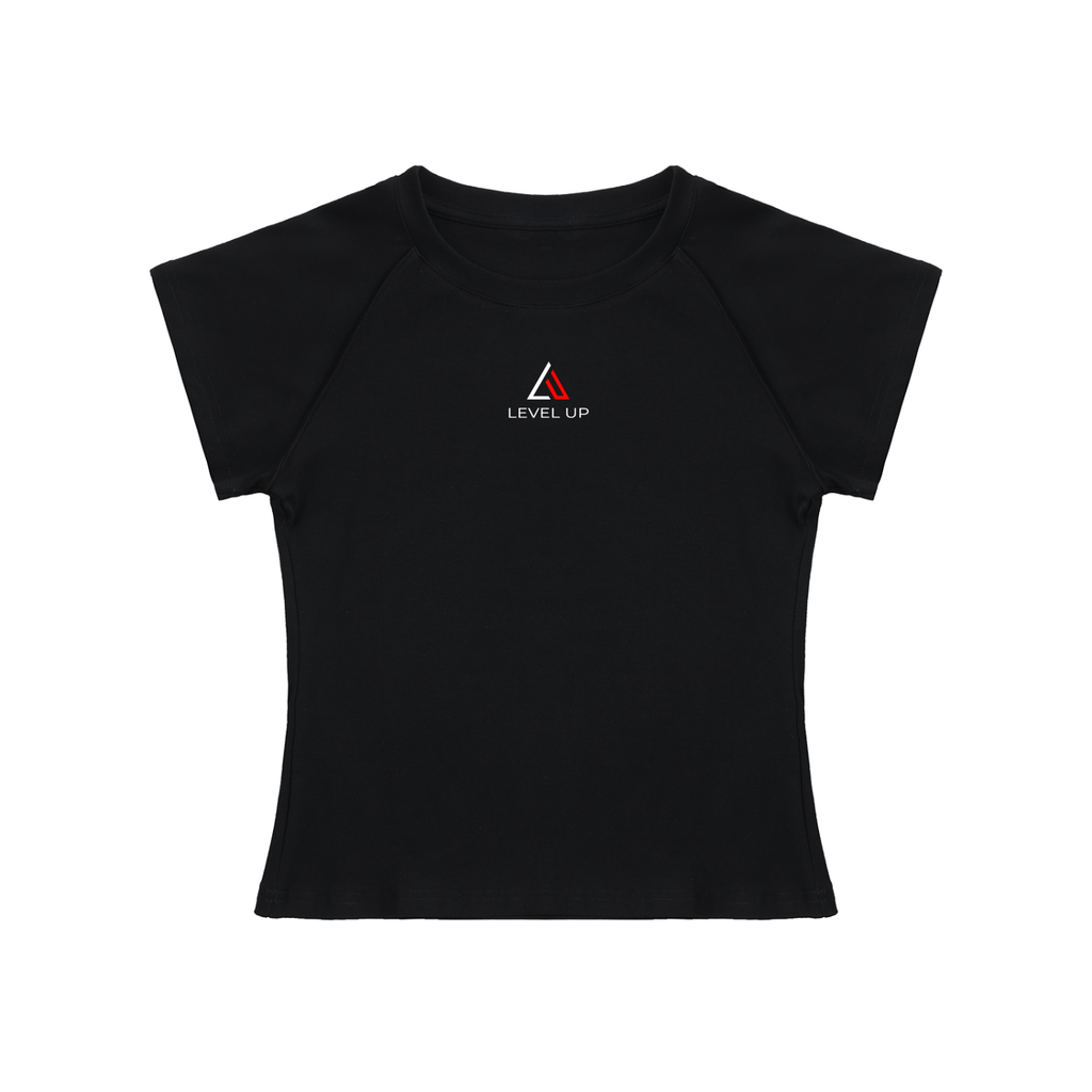 Solid Color Raglan Sleeve Crop Top