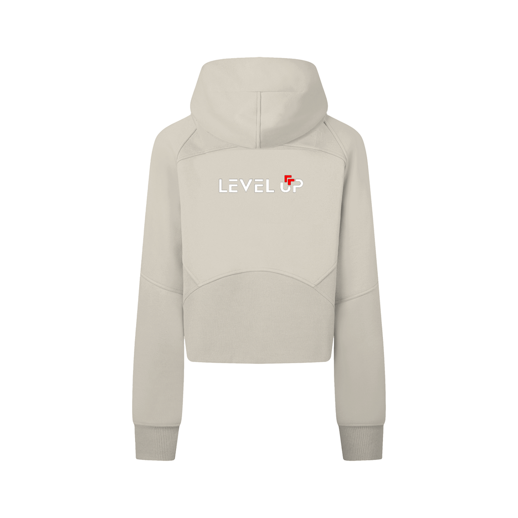 Cropped Zip-Through Hoodie