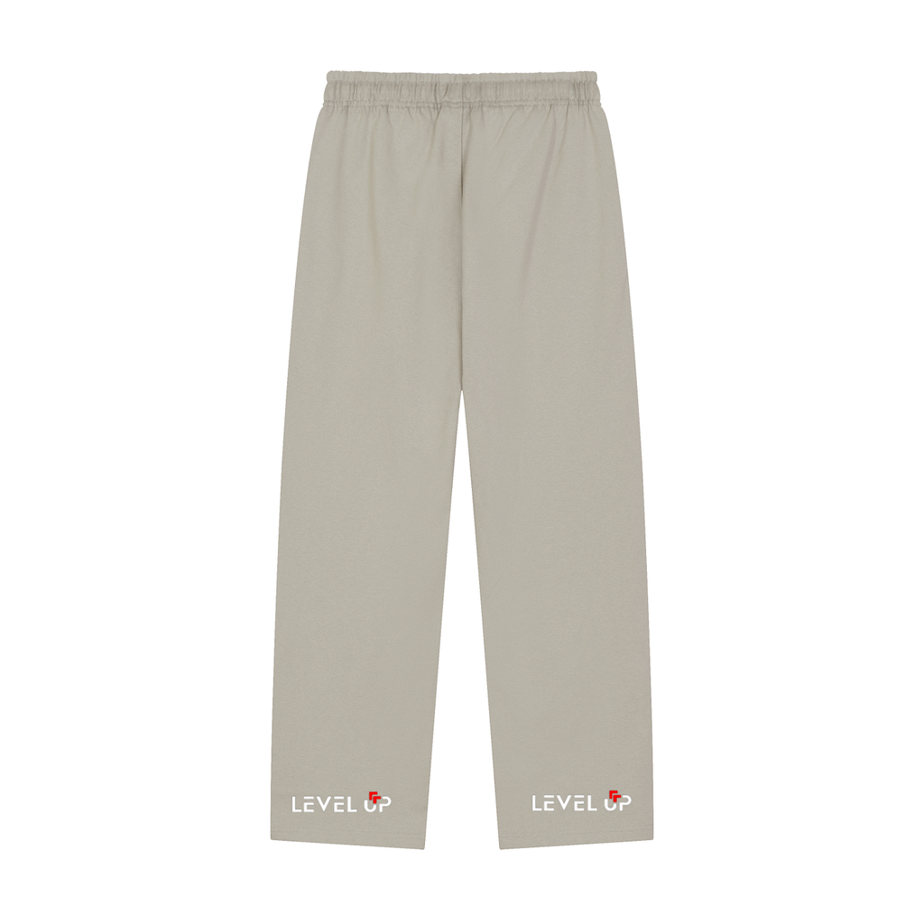Solid Color Straight-Leg Sweatpants