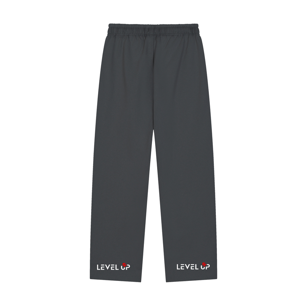 Solid Color Straight-Leg Sweatpants